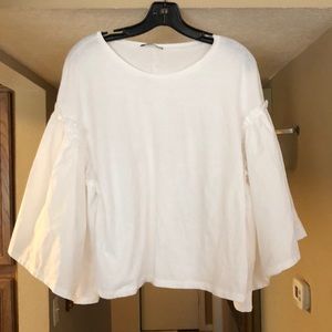 Fun white cotton bell sleeves